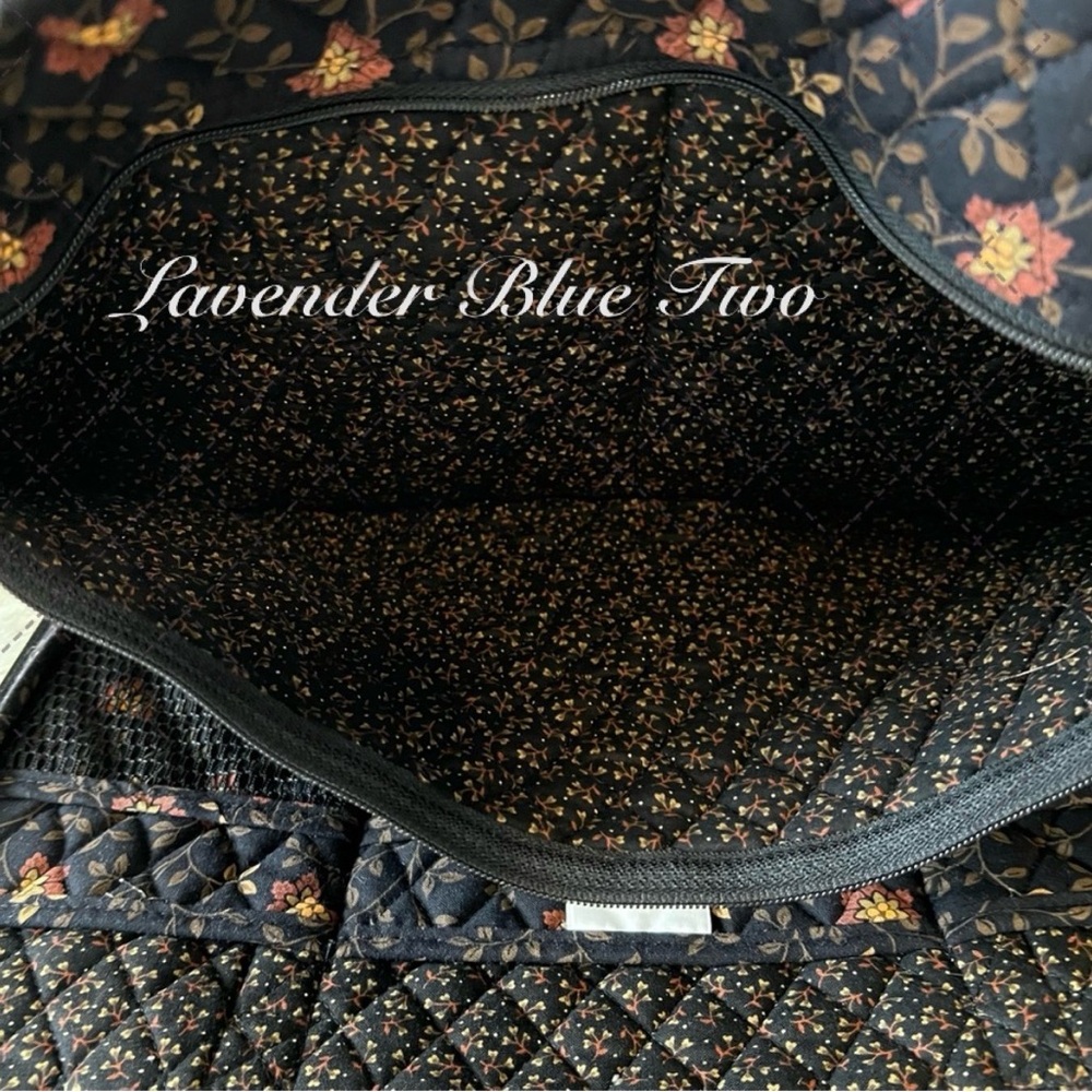 Vintage VERA BRADLEY Black Walnut 1999 Business Bag Tech Laptop Handled Case USA - Picture 14 of 17